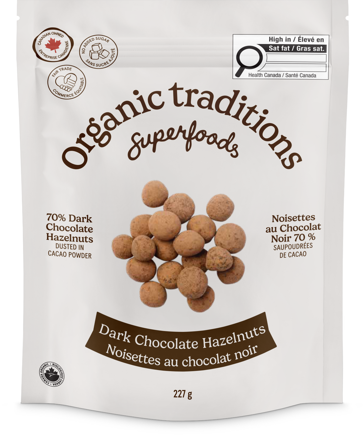 Organic Traditions Organic Dark Chocolate Covered Hazelnuts