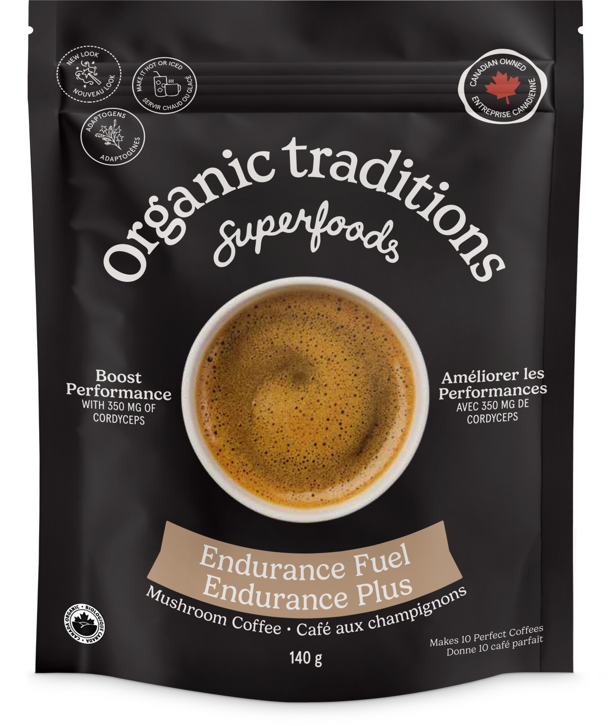 Organic Traditions Endurance Fuel Instant Mushroom Coffee
