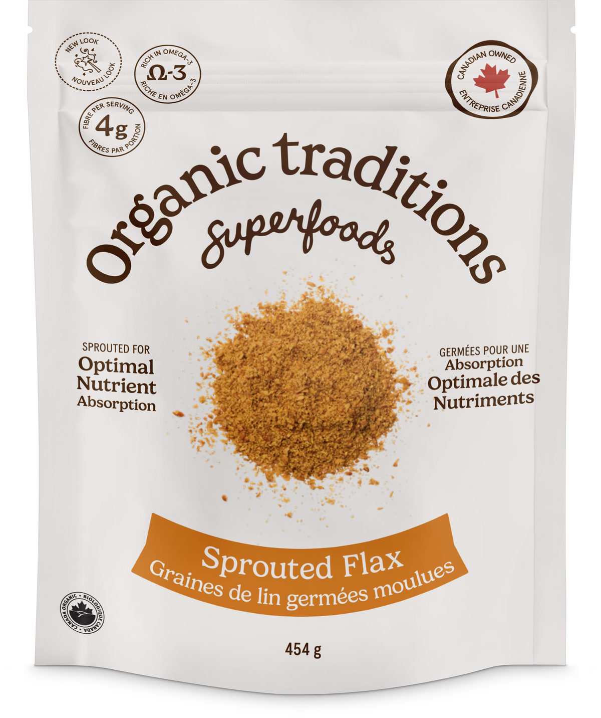 Organic Traditions Organic Sprouted Flax Seed Powder