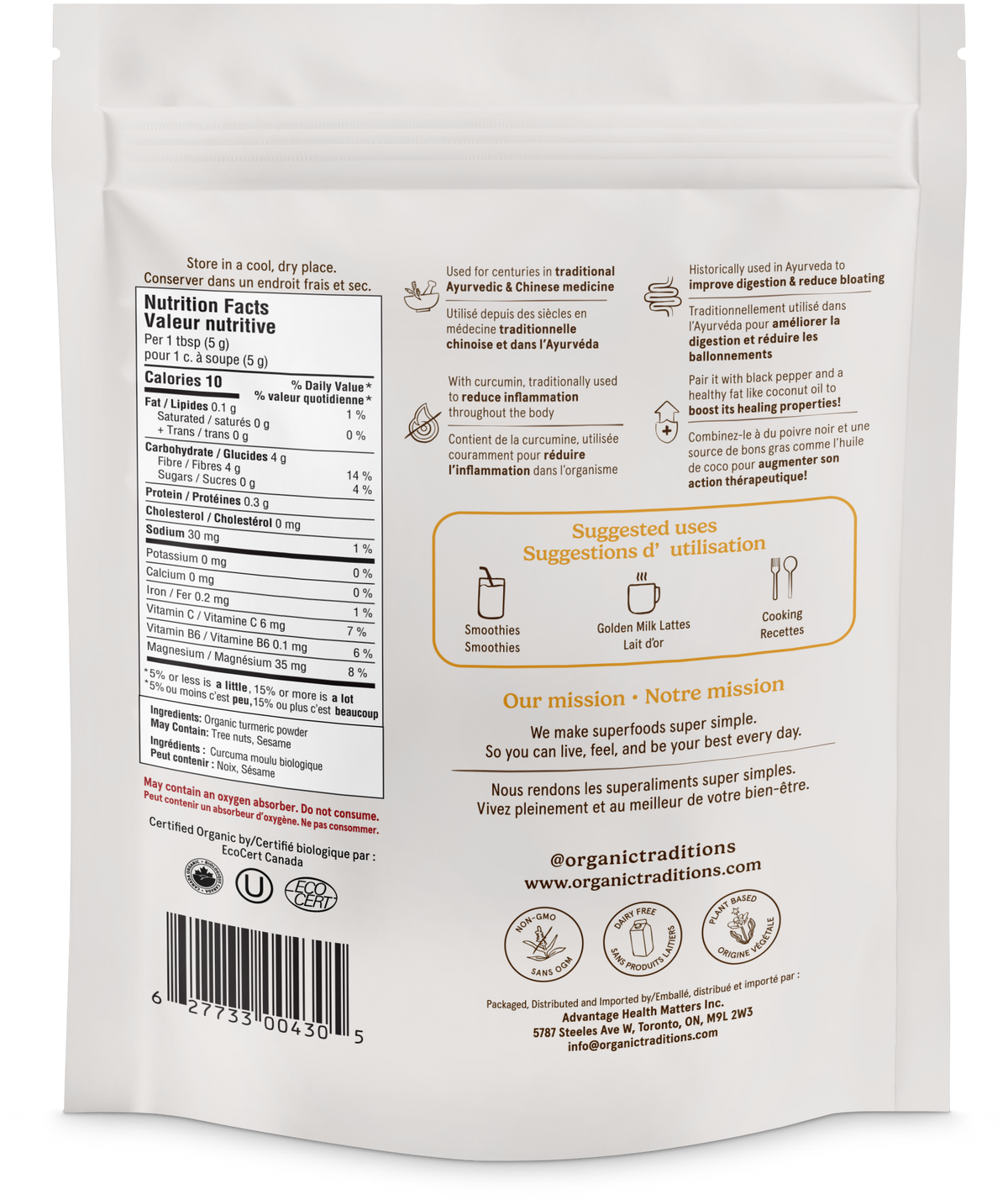 Organic Traditions Organic Turmeric Powder
