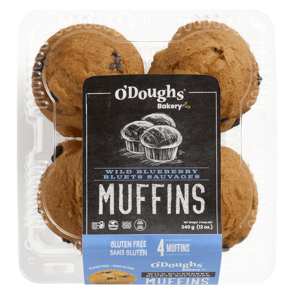 O'doughs G/F Wildberry Muffins