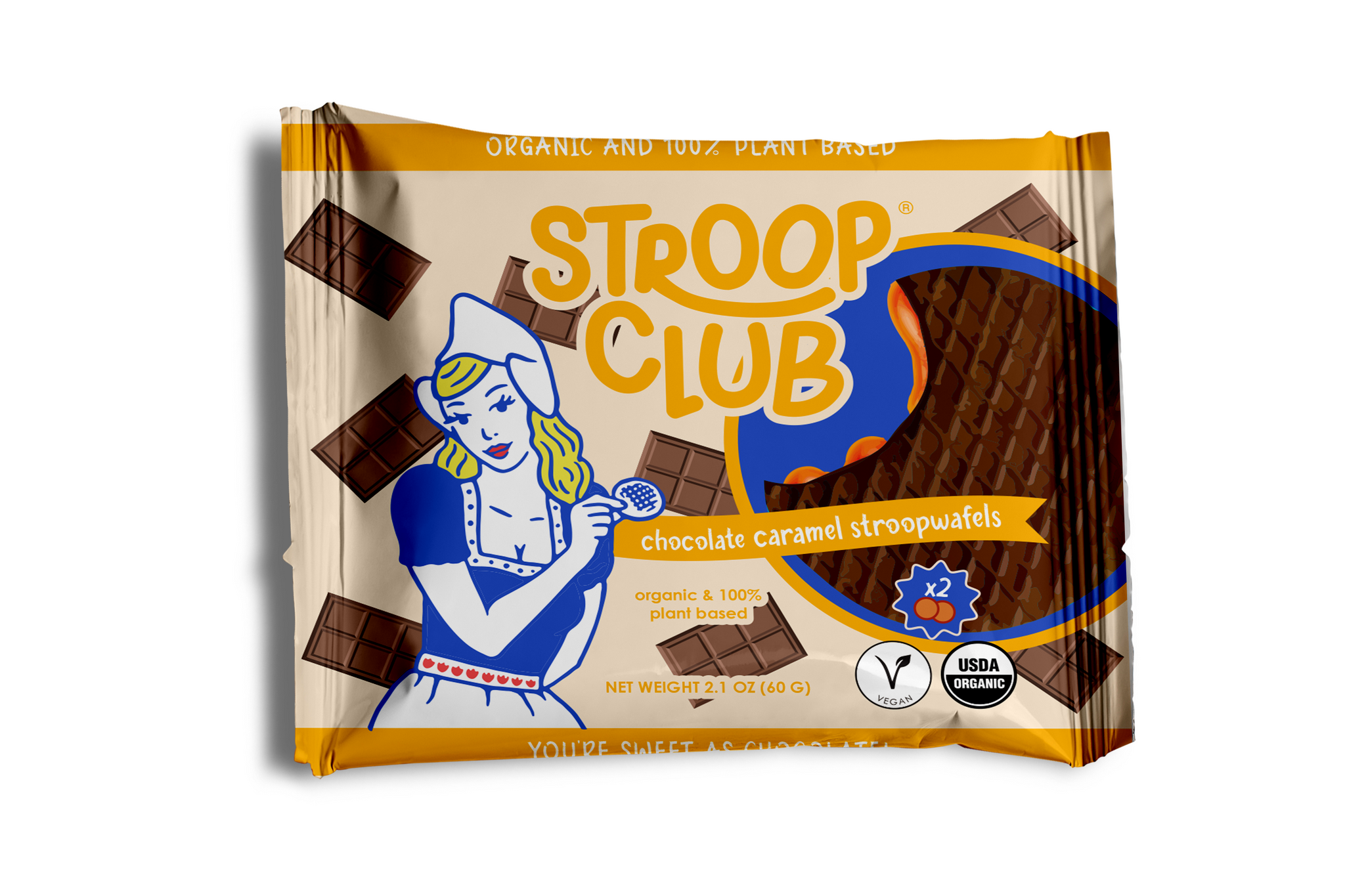Organic Chocolate Caramel Stroopwafels