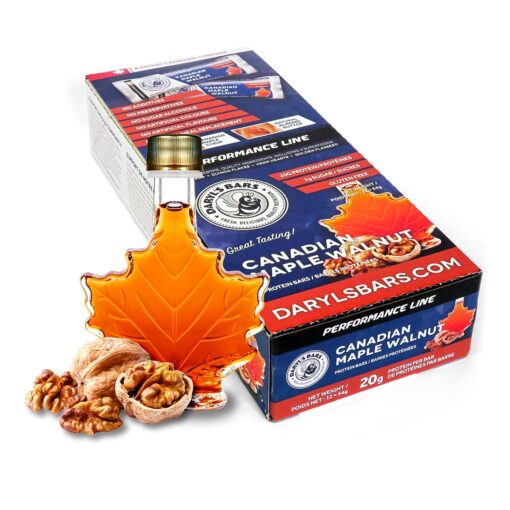 Daryl's Hi N-R-G Bars Canadian Maple Walnut Protein Bar Case