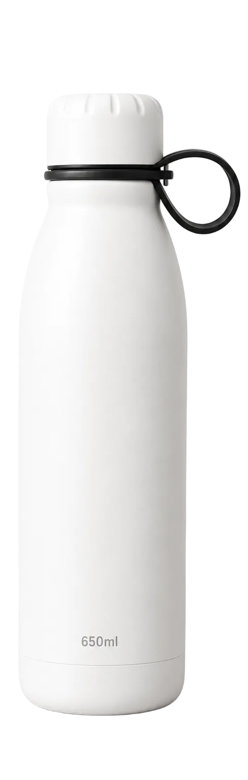 Ambrosia White Stainless Steel Water Bottle