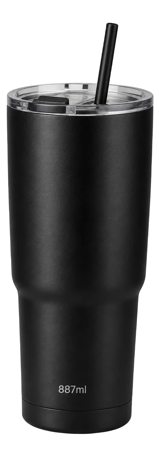 Ambrosia Black Stainless Steel Insulated Tumbler