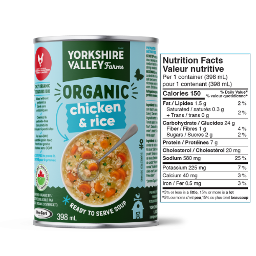 Yorkshire Valley Organic Ready to Serve Chicken + Rice Soup