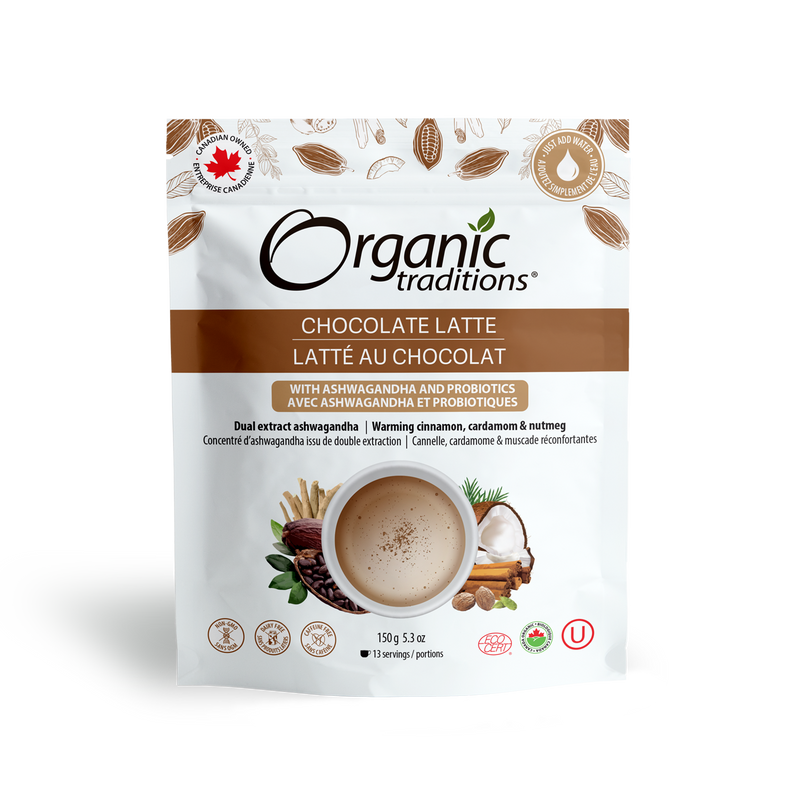 Organic Chocolate Latte With Ashwagandha And Probiotics
