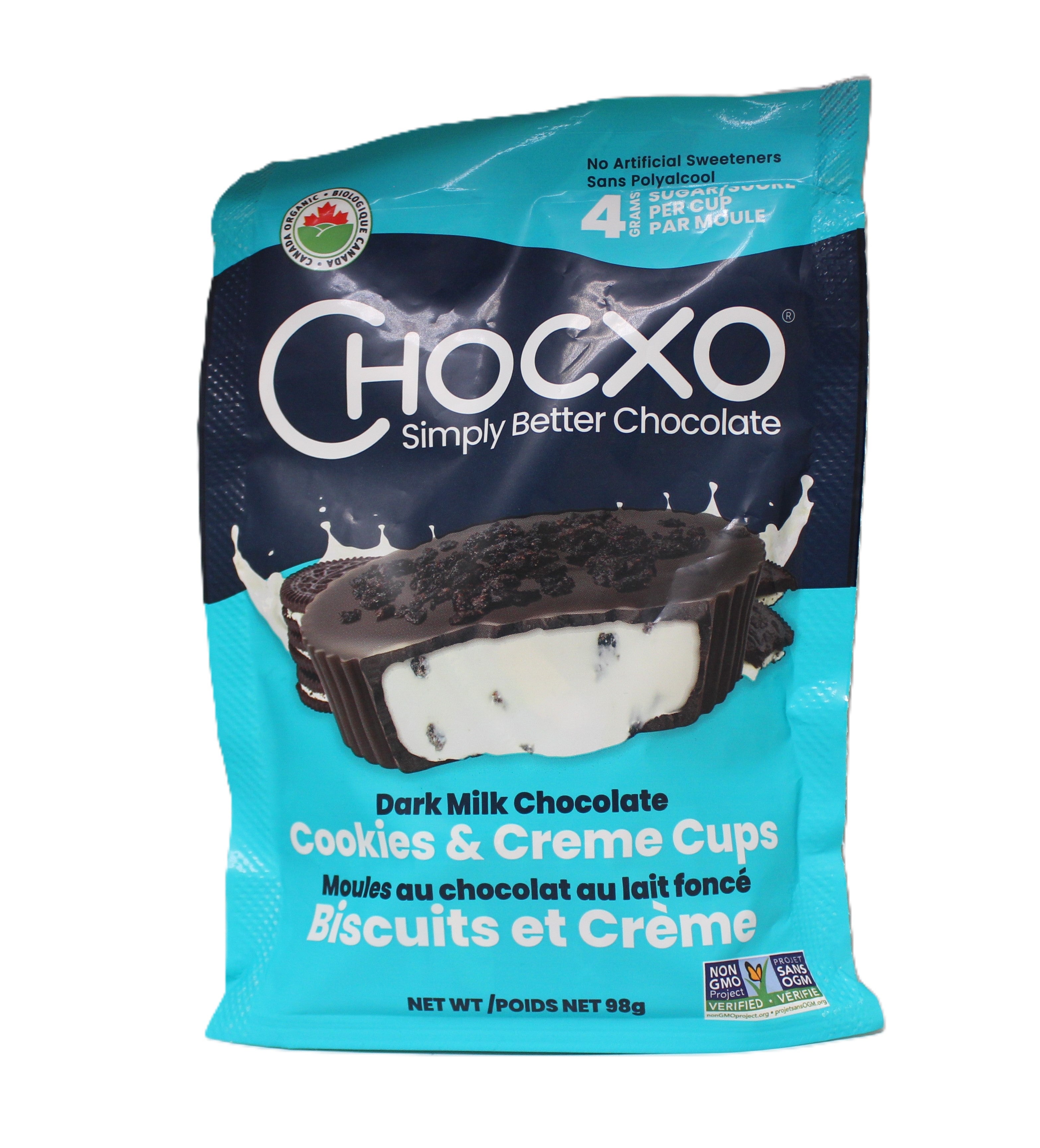Organic Dark Milk Chocolate Cookies & Creme Cups