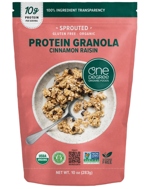 One Degree Organic Gluten-Free Cinnamon Raisin Protein Granola