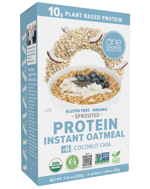One Degree Gluten-Free Organic Coconut Chia Protein Instant Oatmeal
