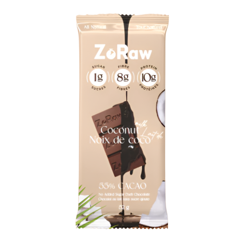 55% Coconut Dark Chocolate Bar with Almond Protein