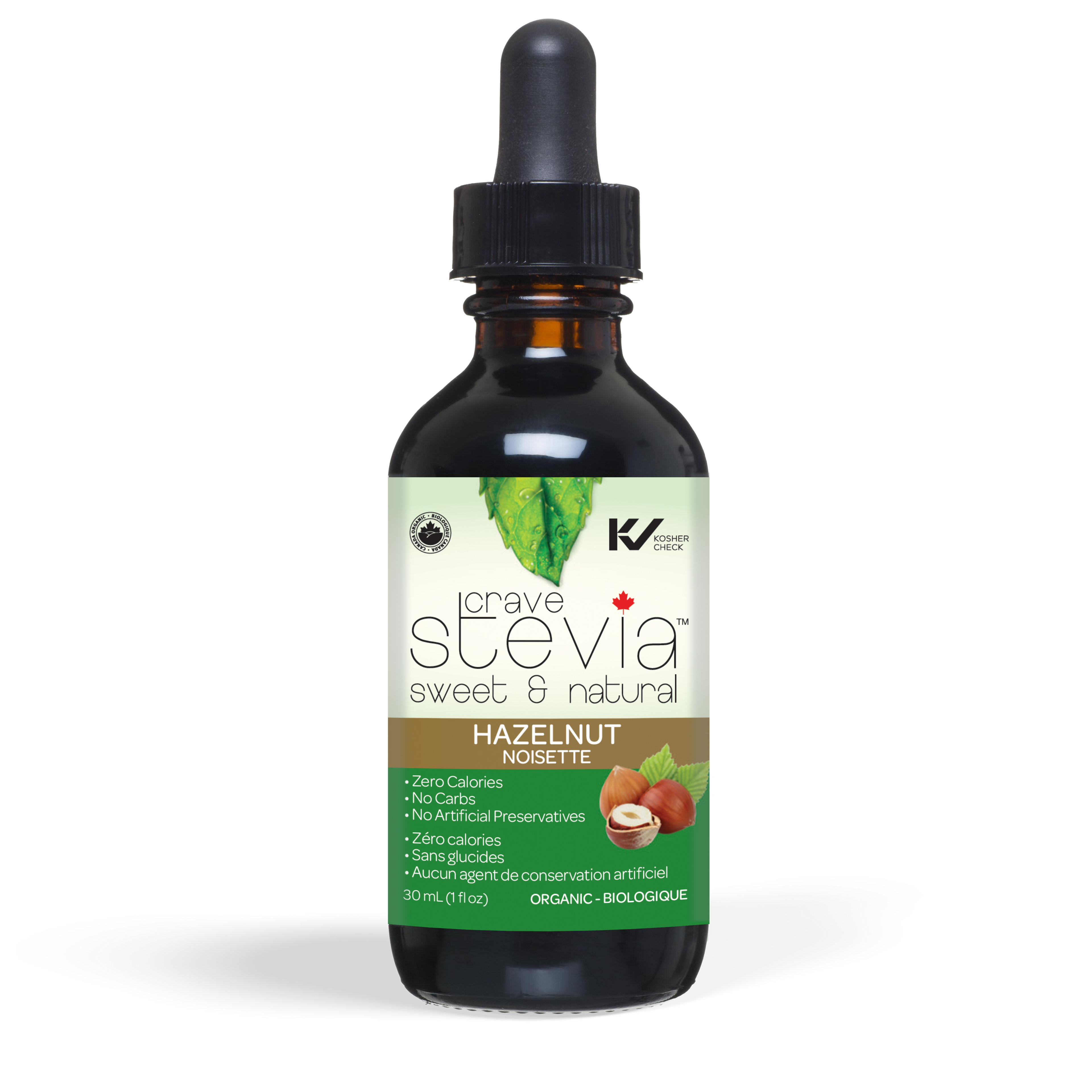 Crave Stevia Organic Hazelnut Liquid Stevia Drops