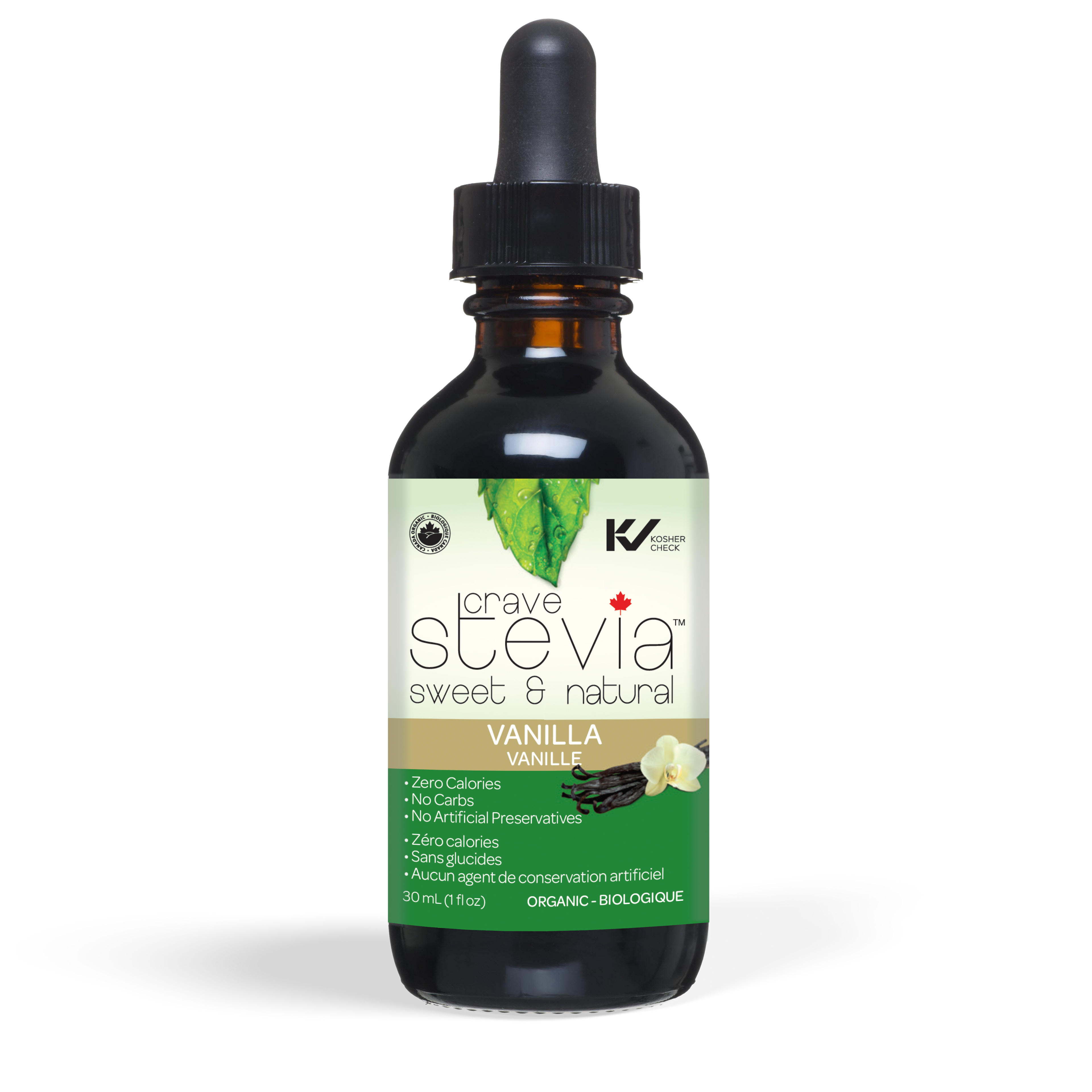 Crave Stevia Organic Vanilla Liquid Stevia Drops