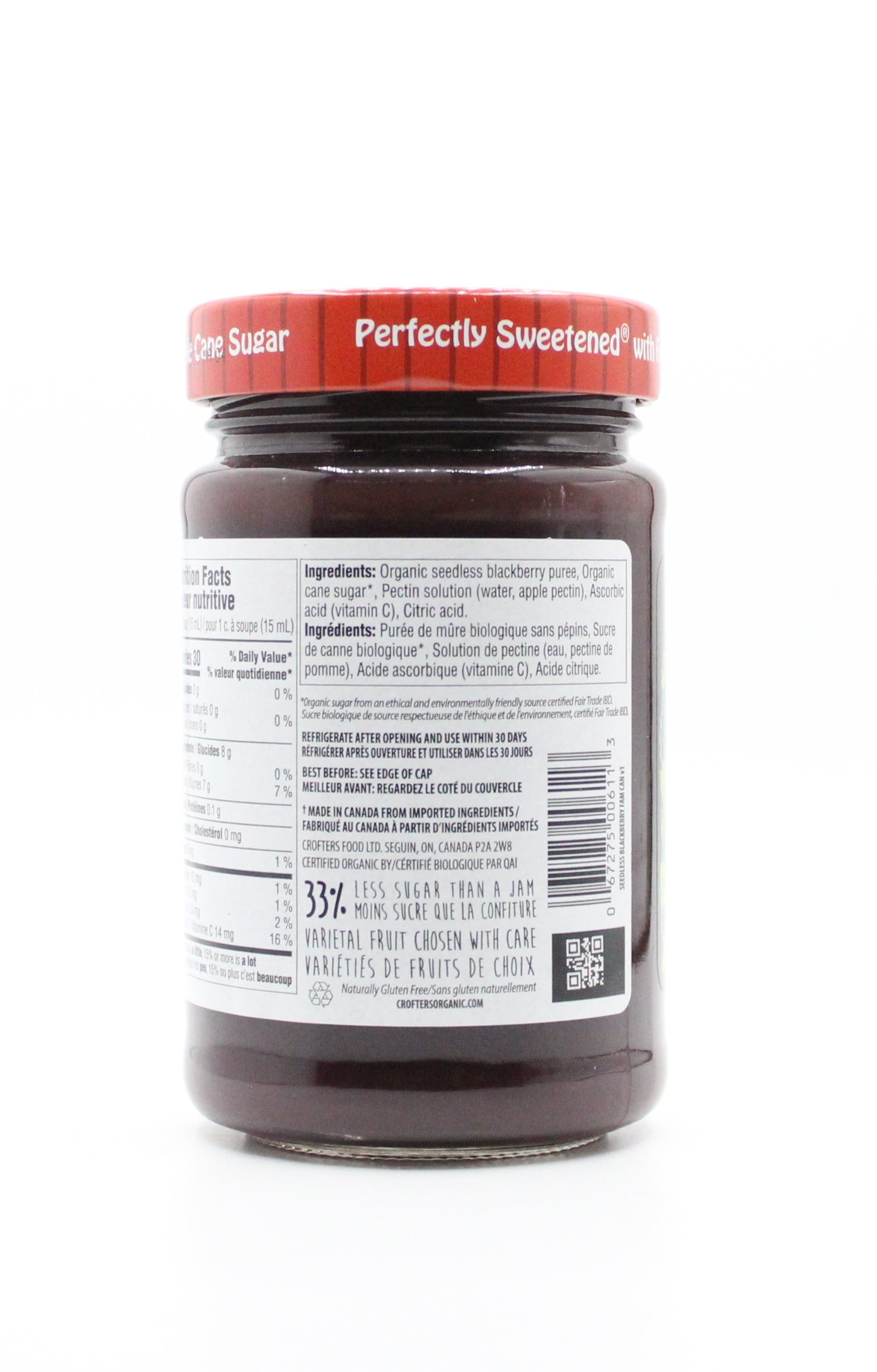 Organic Seedless Blackberry Spread
