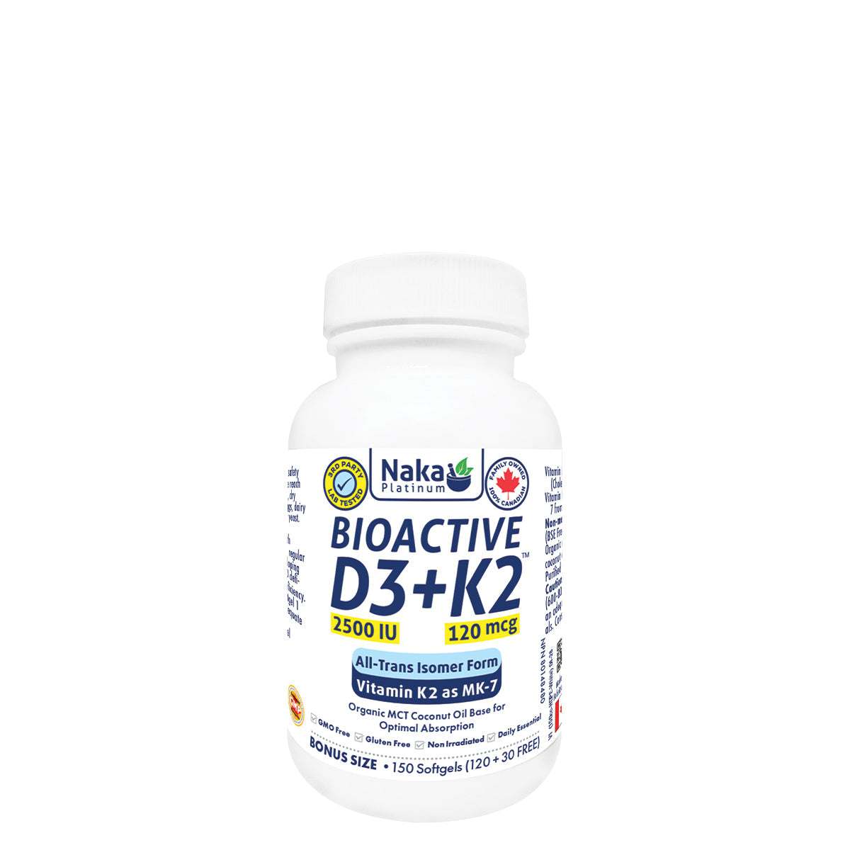 Naka Bioactive D3 2500IU + K2 120mcg