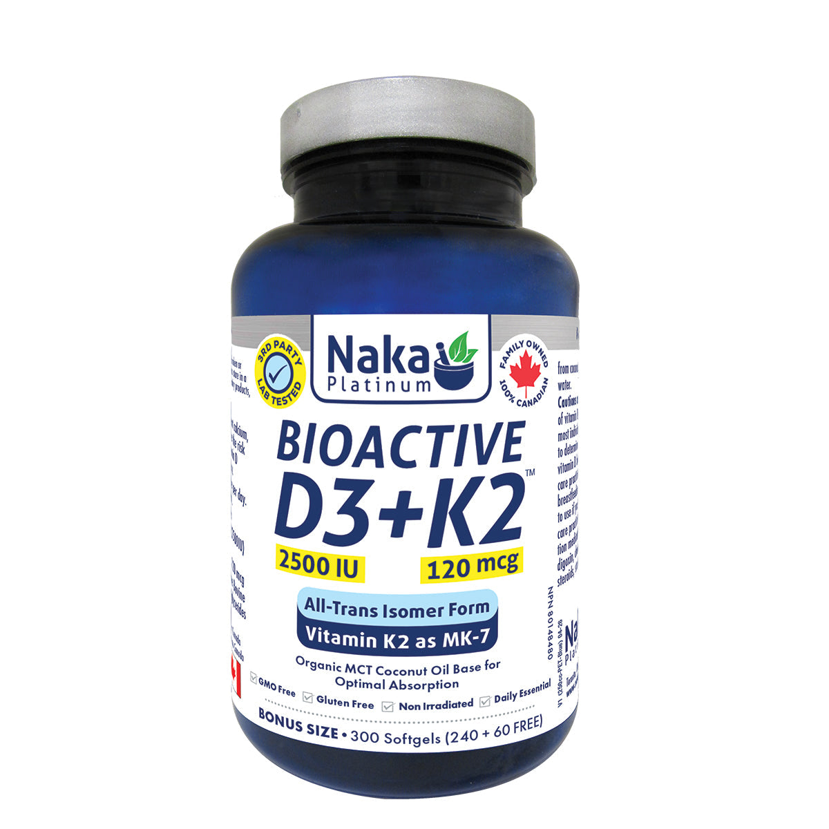 Naka Bioactive D3 2500IU + K2 120mcg