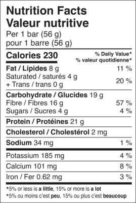 Daryl's Hi N-R-G Bars Cinnamon Bun Protein Bar