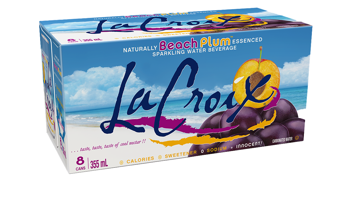 La Croix Beach Plum Sparkling Water Case