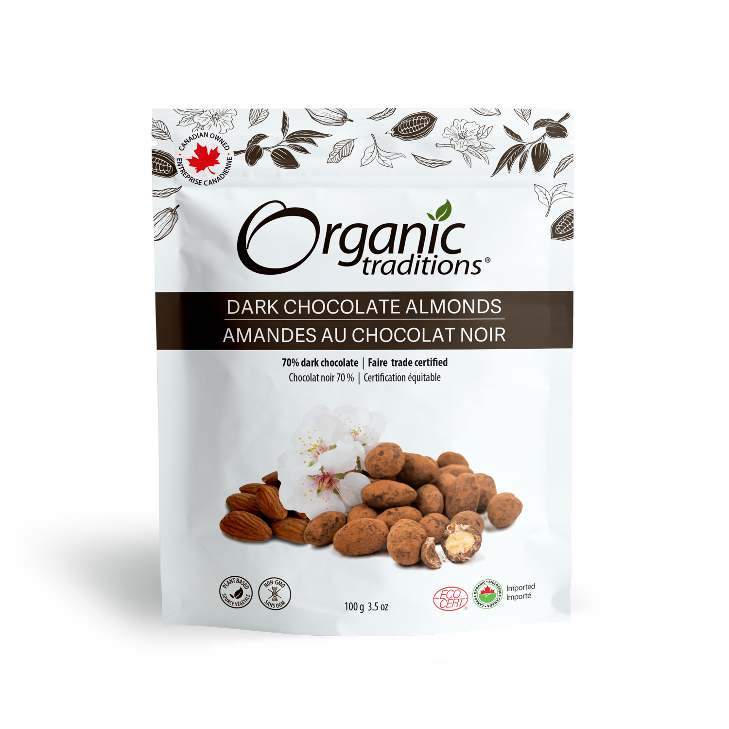 Organic Traditions Organic Dark Chocolate Almonds