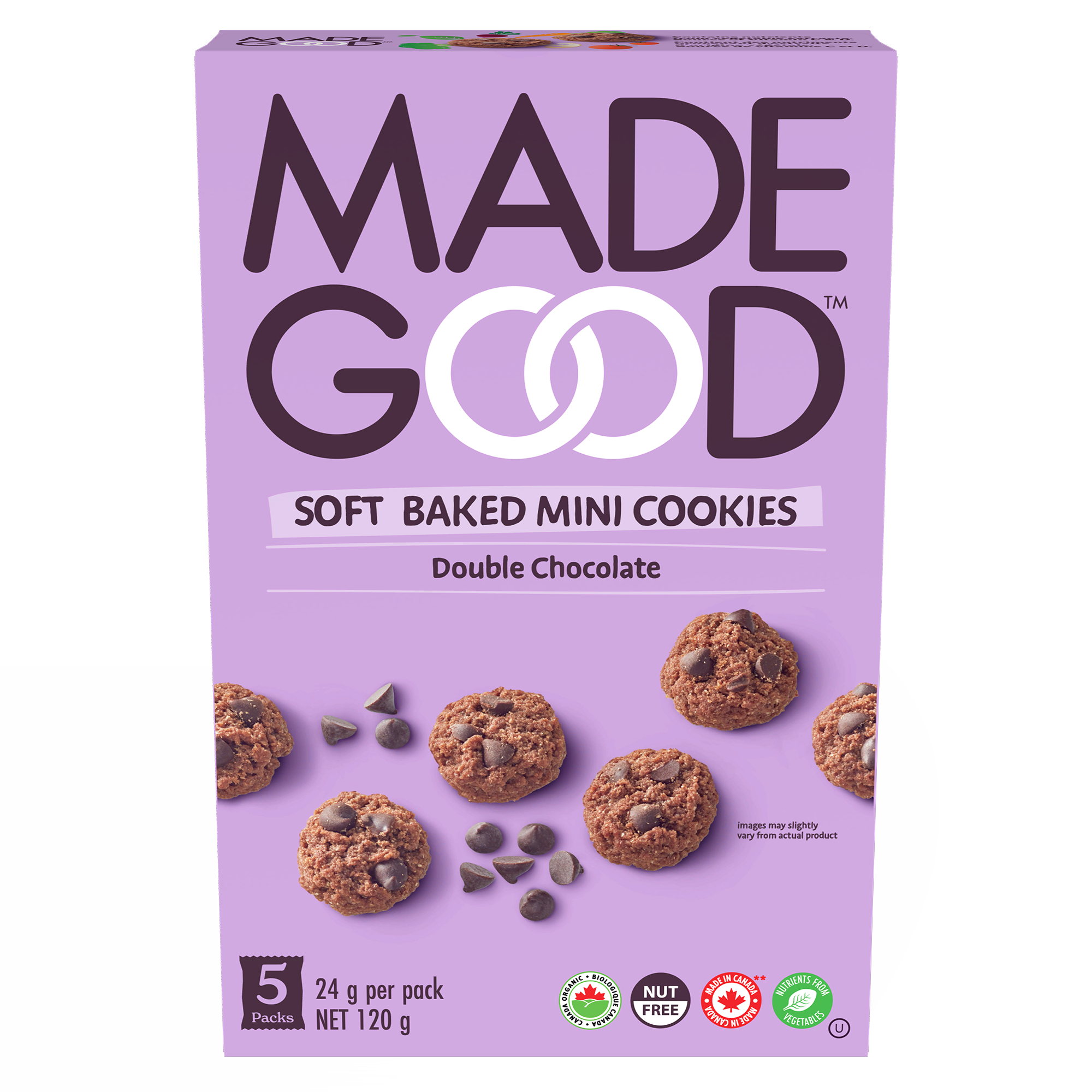 Organic Double Chocolate Soft Mini Cookies