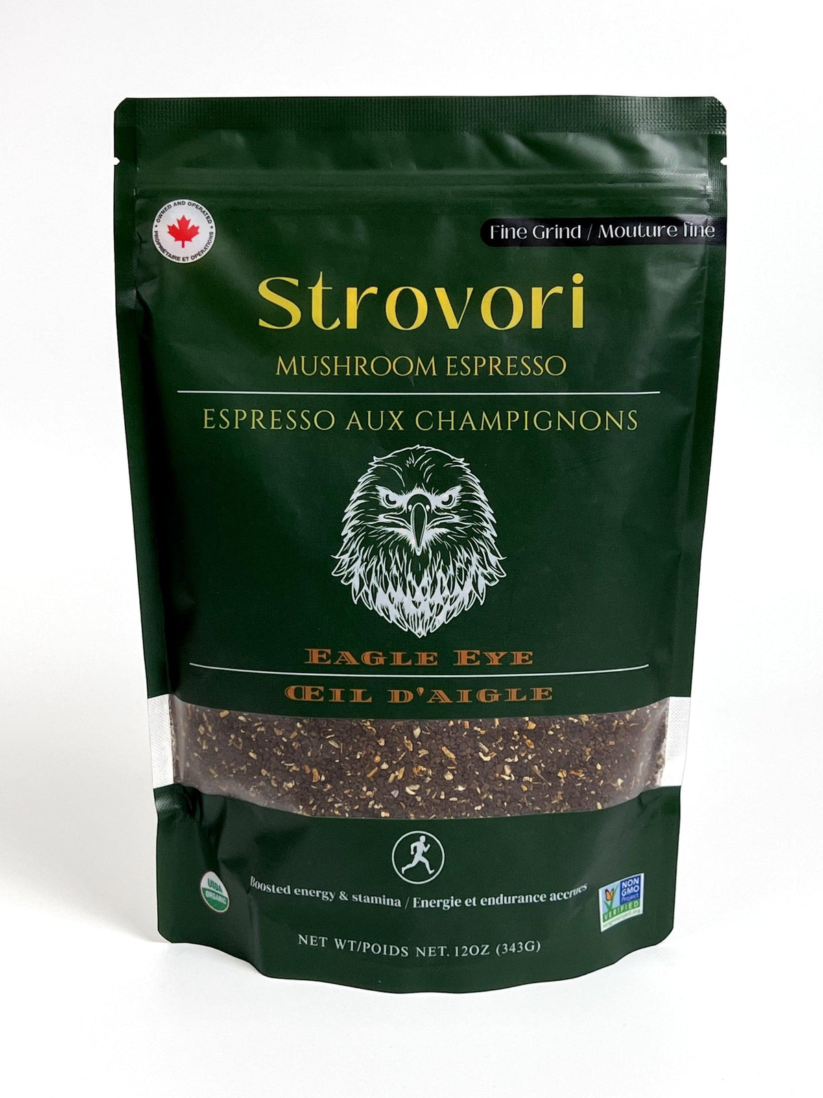 Strovori Organic Fine Grind Eagle Eye Mushroom Espresso