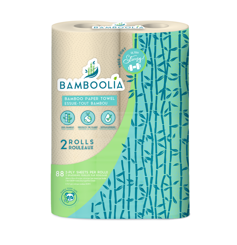 2-Ply Bamboo Paper Towel Rolls