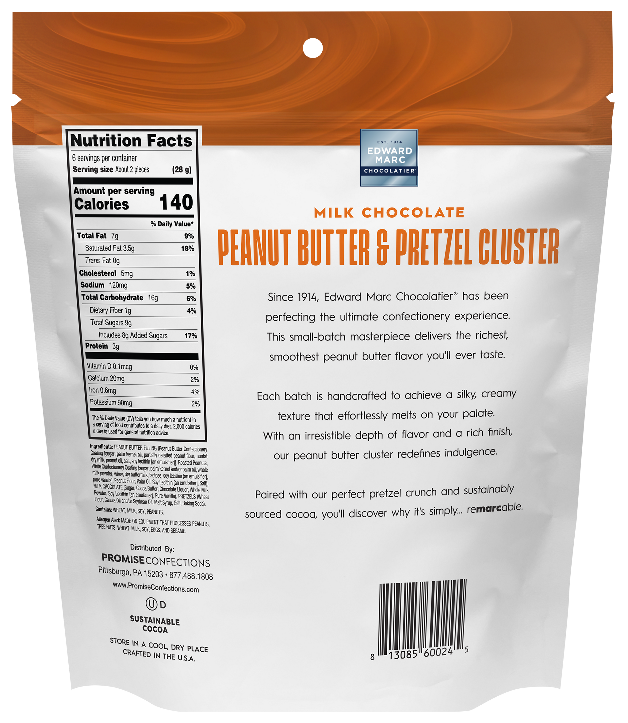 Snappers Milk Chocolate Peanut Butter & Pretzel Cluster