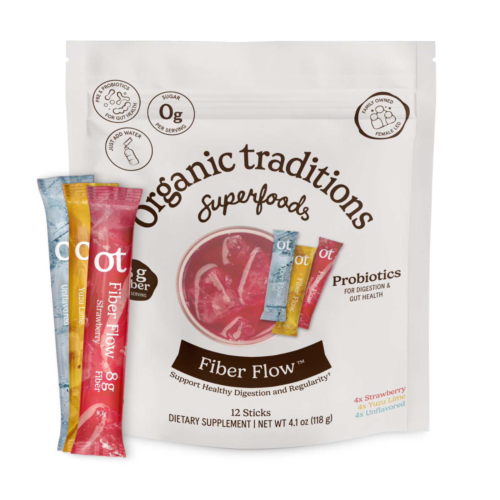 Organic Traditions Variety Fibre Flow 12 Pack
