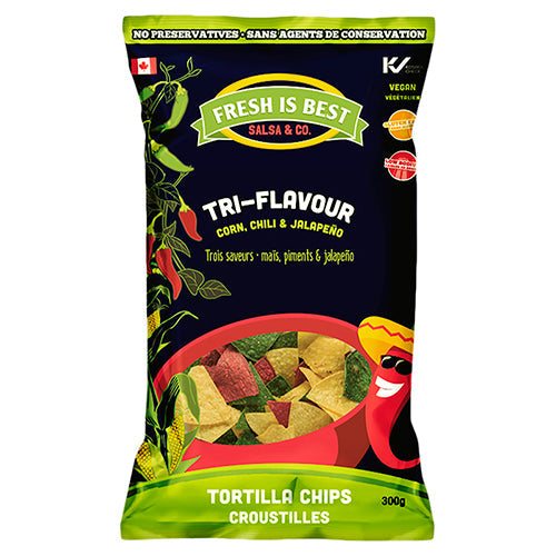 Tri-flavour Tortilla Chips