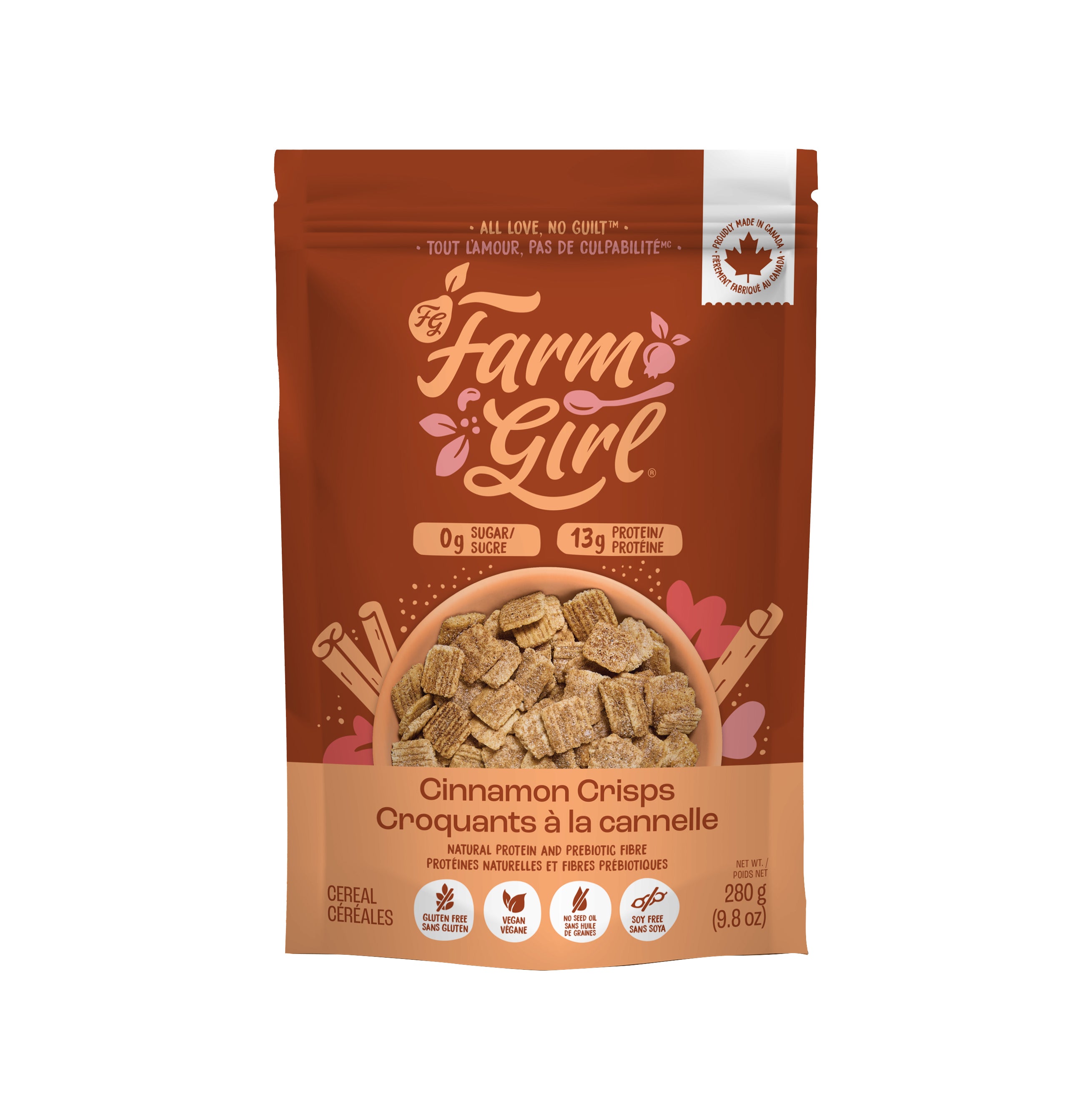 Farm Girl Vegan Gluten-Free Cinnamon Crisps Cereal