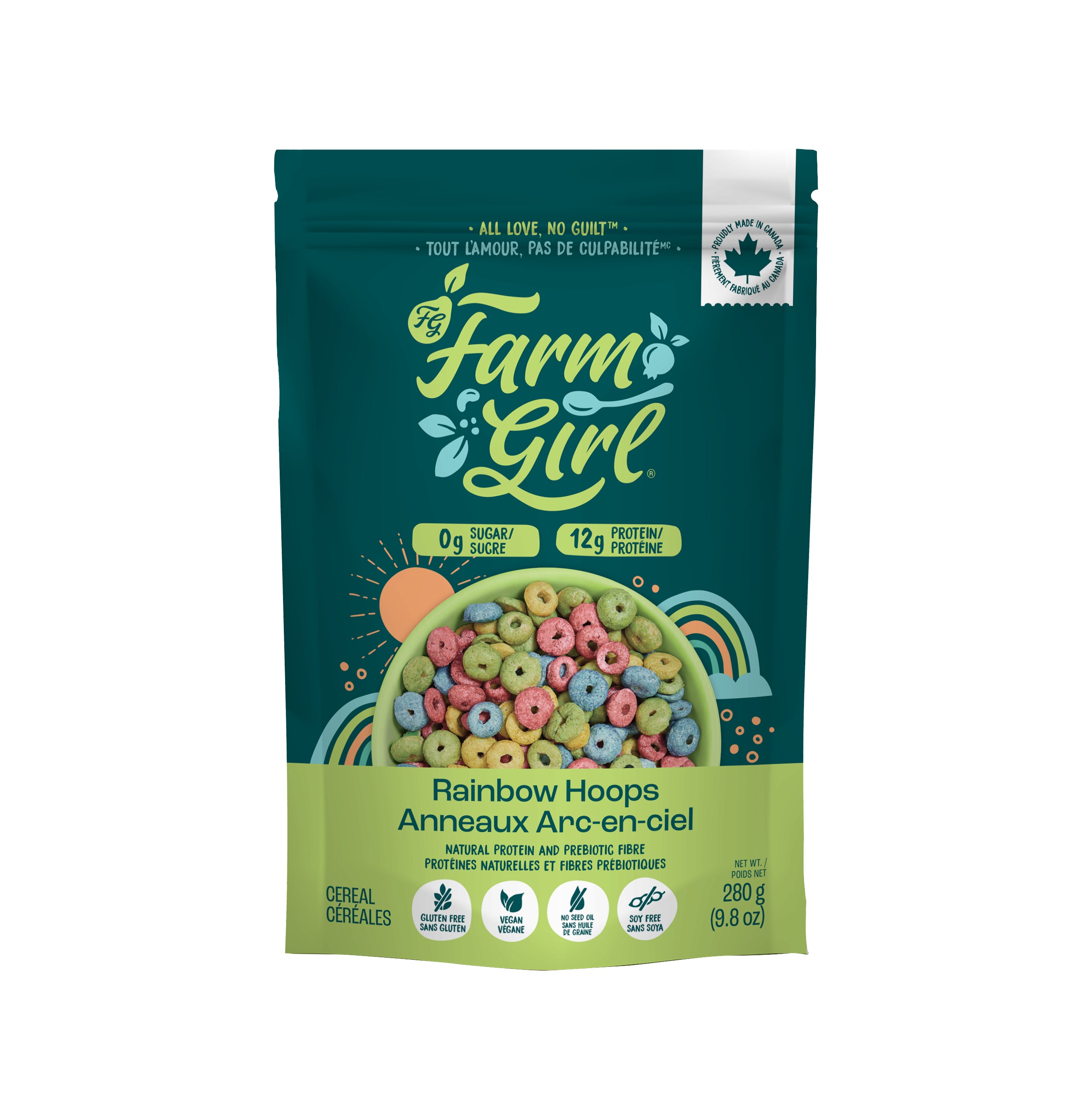 Farm Girl Vegan Gluten-Free Rainbow Hoops Cereal