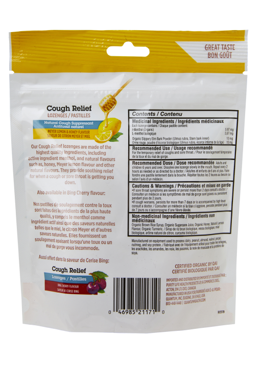 Honey Lemon Cough Relief Lozenges