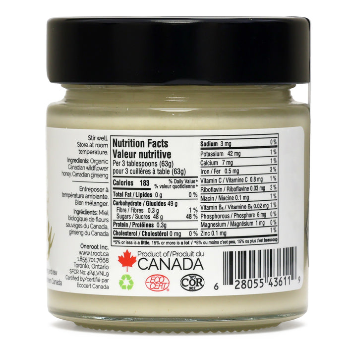 Oneroot Organic Ginseng Honey