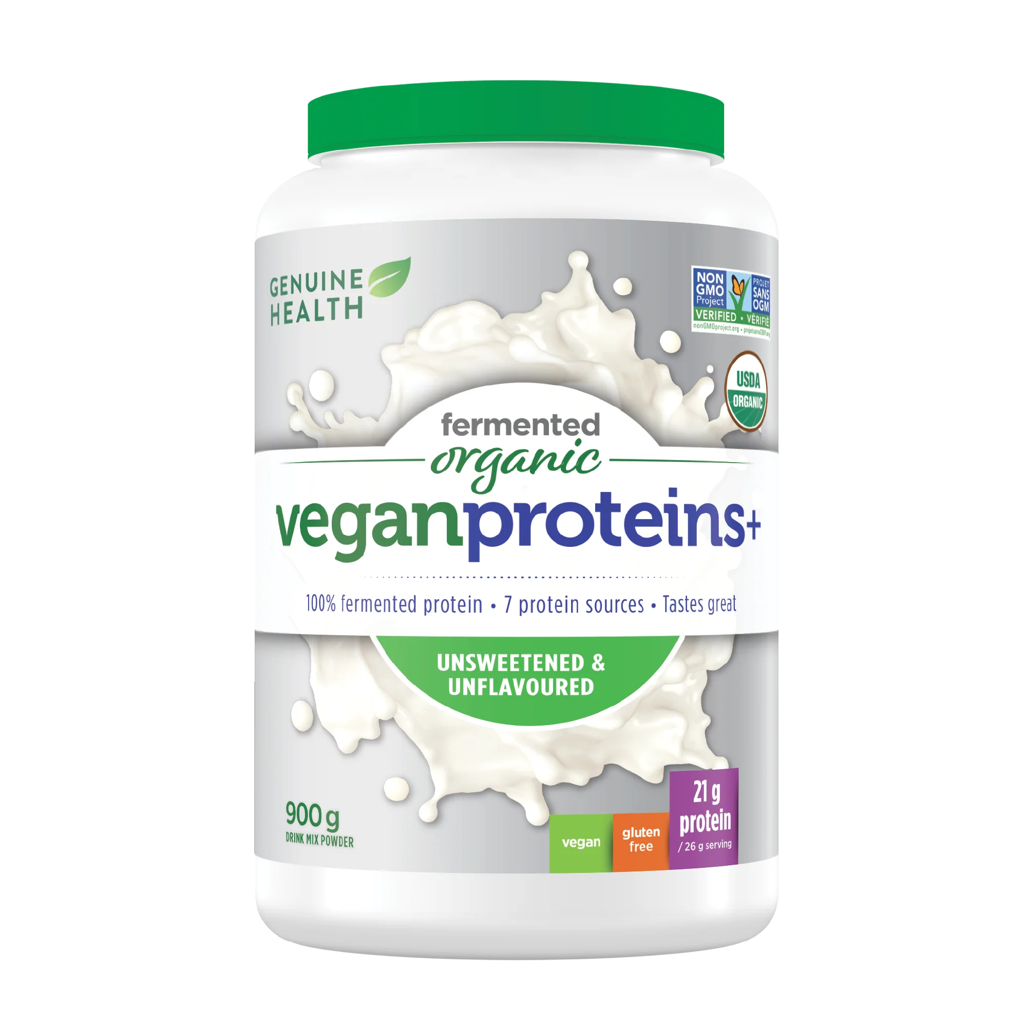 Organic Vegan Unsweetened & Unflavoured Fermented Proteins+