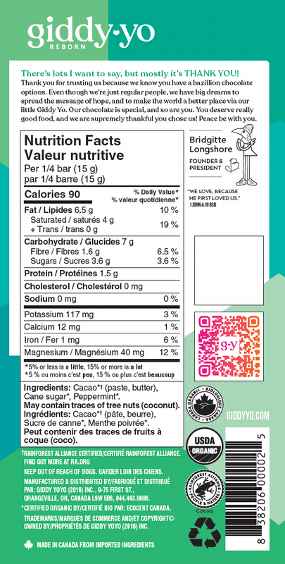 Organic Mint 76% Dark Chocolate