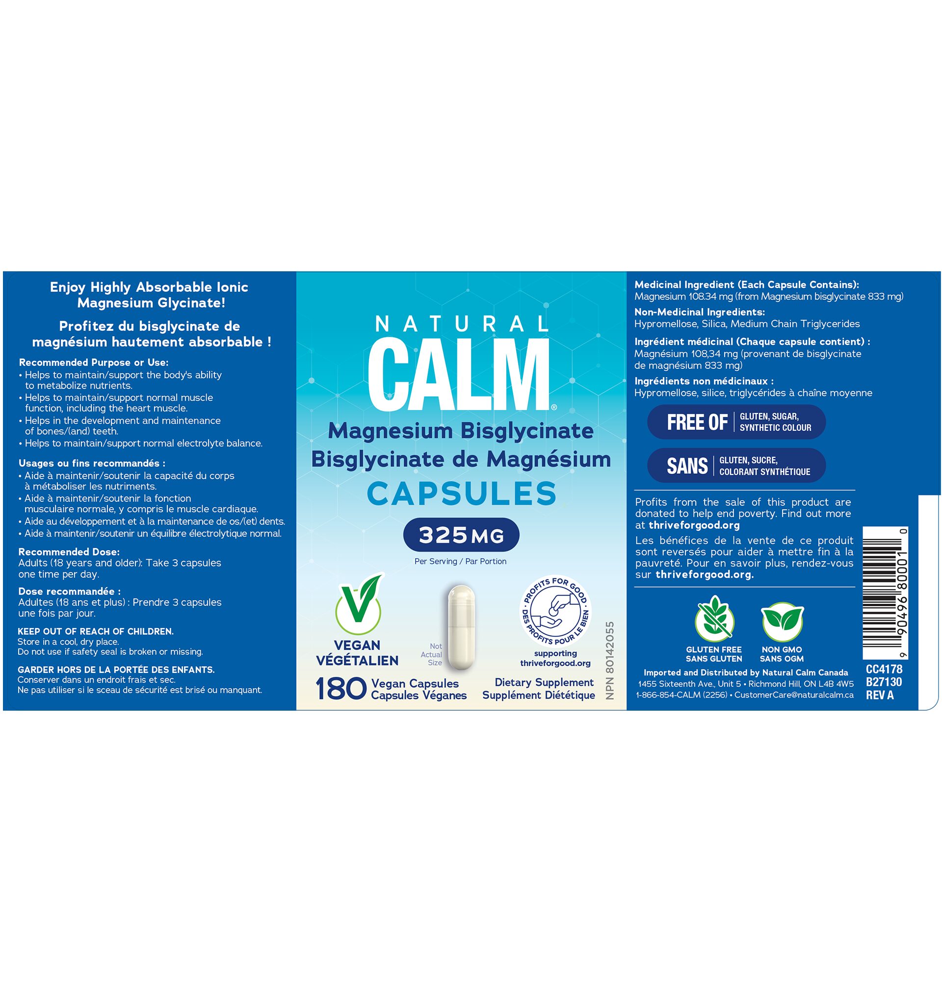 Natural Calm Magnesium Bisglycinate