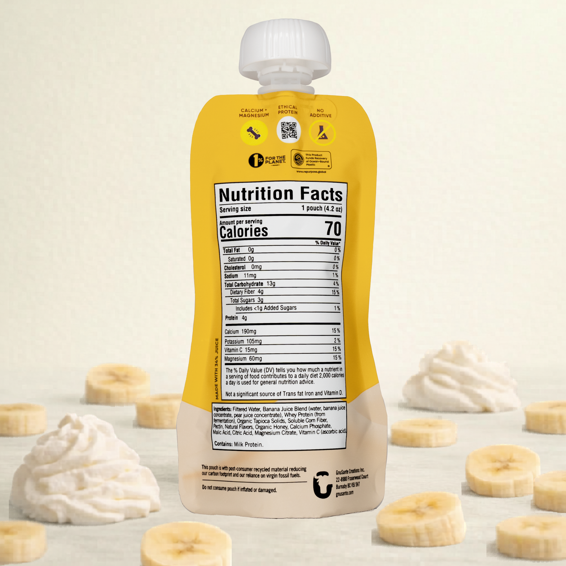 Gnubees Kids Go Bananas Functional Fruit Shake