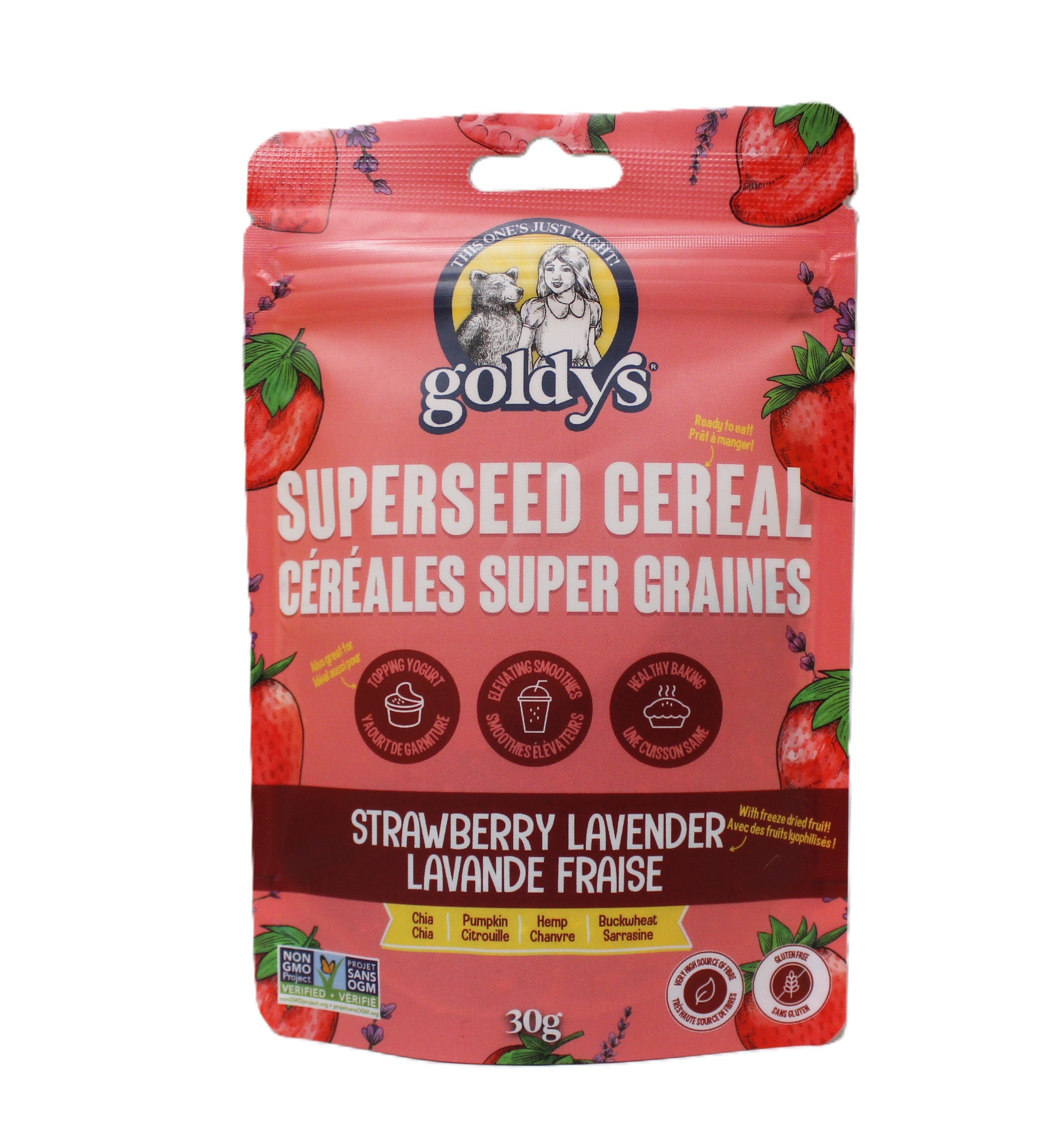 Strawberry Lavender Superseed Cereal