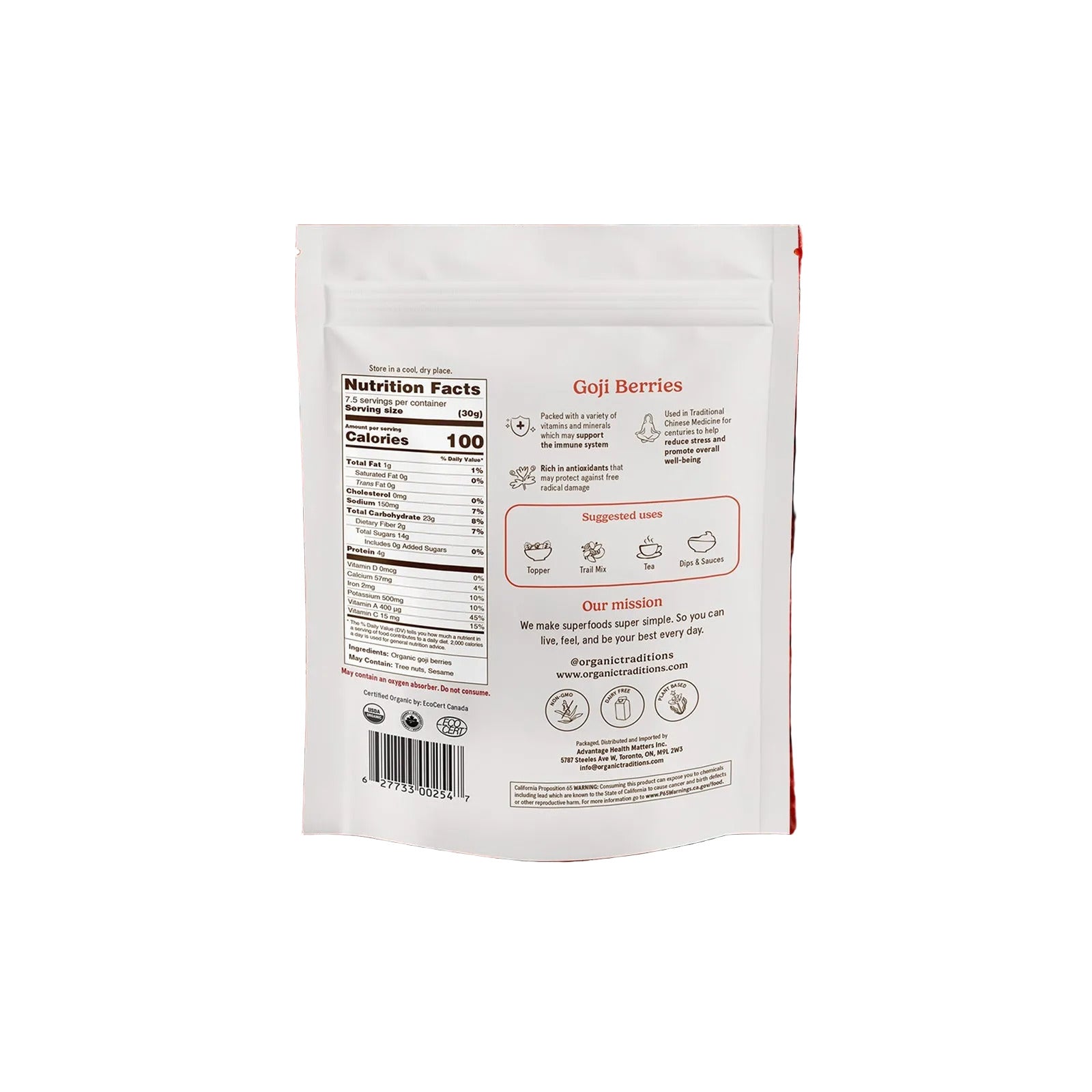 Organic Traditions Organic Goji Berries