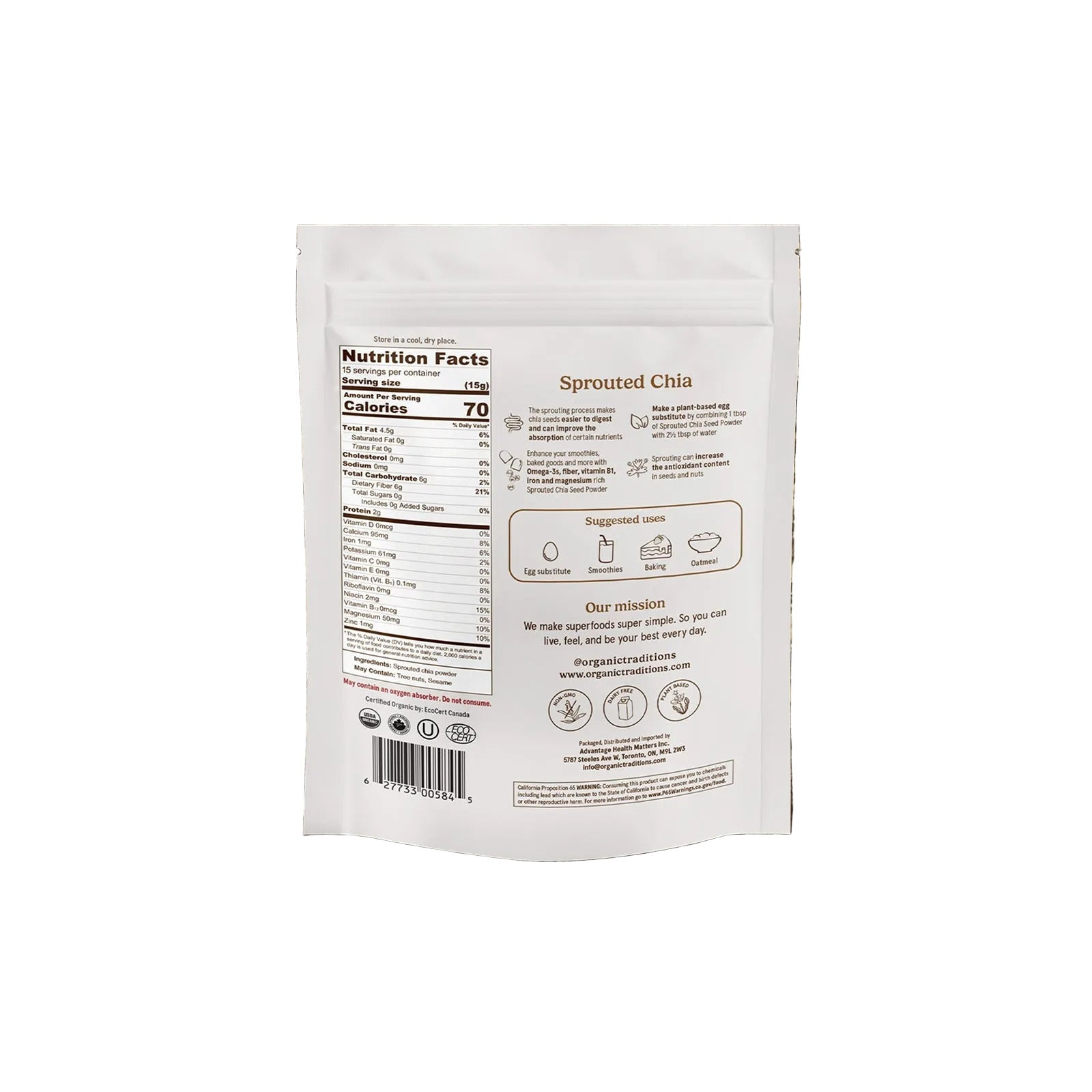 Organic Traditions Organic Sprouted Chia
