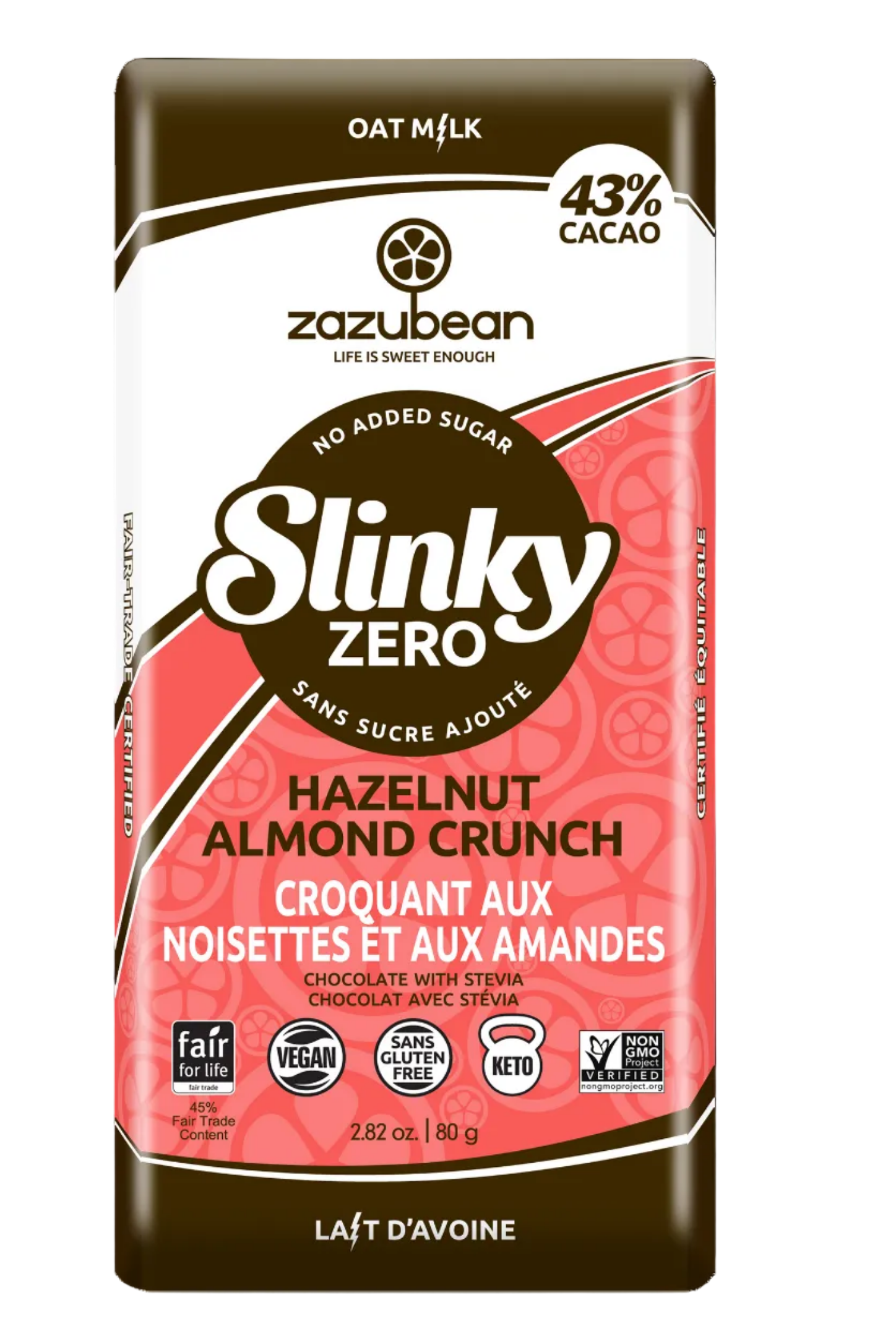 Zazubean Oat Milk Hazelnut Almond Bar