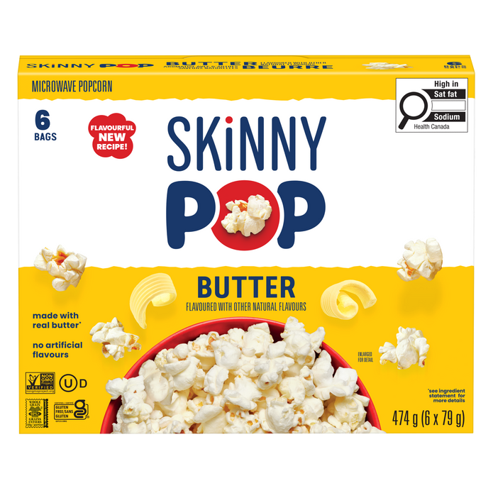 SkinnyPop Microwave Butter Popcorn
