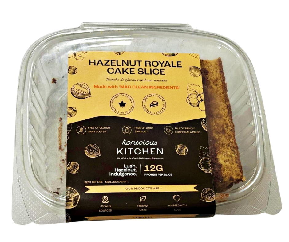 Konscious Kitchen Hazelnut Royale Cake Slice