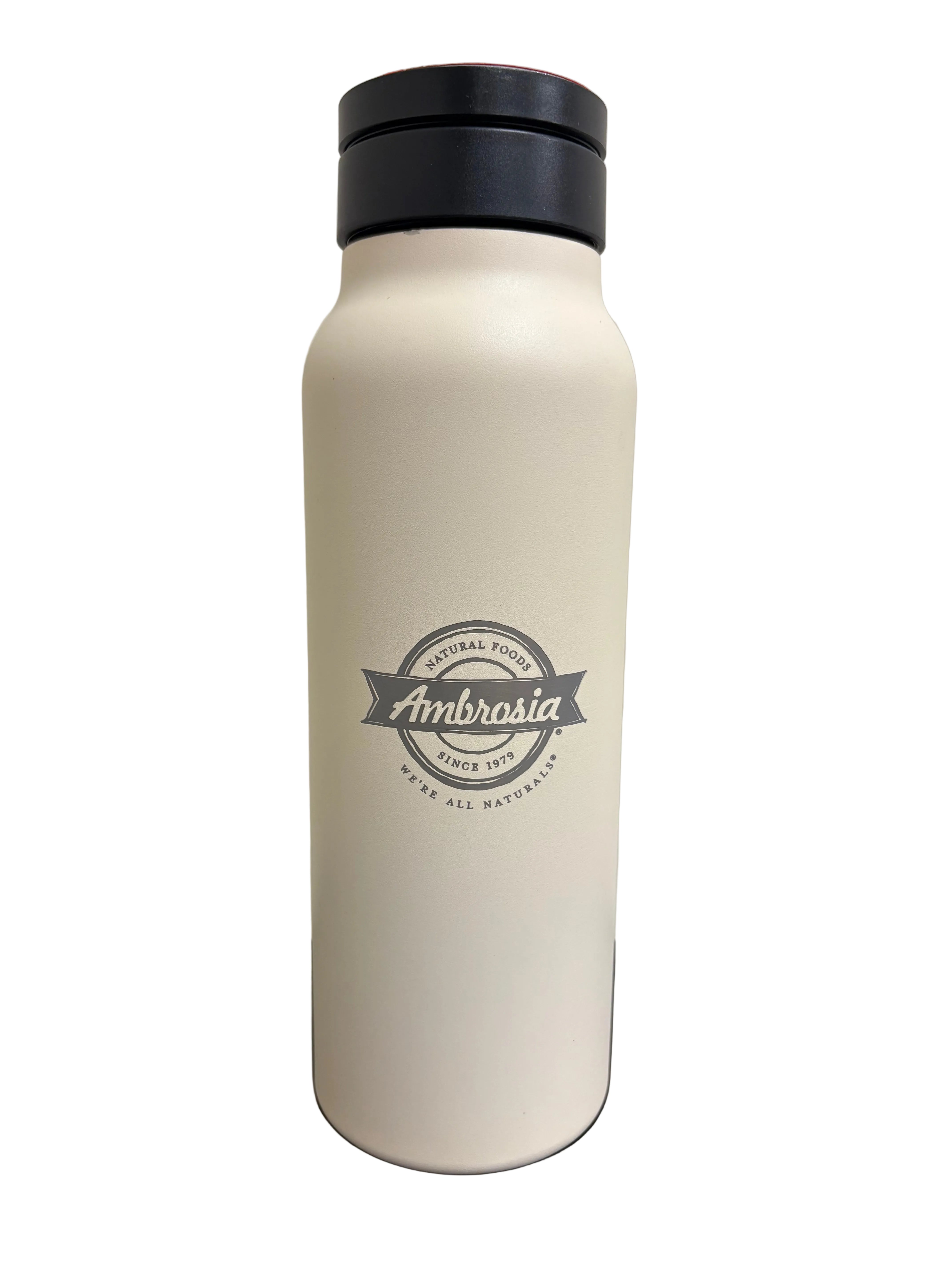 Ambrosia White Stainless Steel Magnetic Bottle With Phone Mount