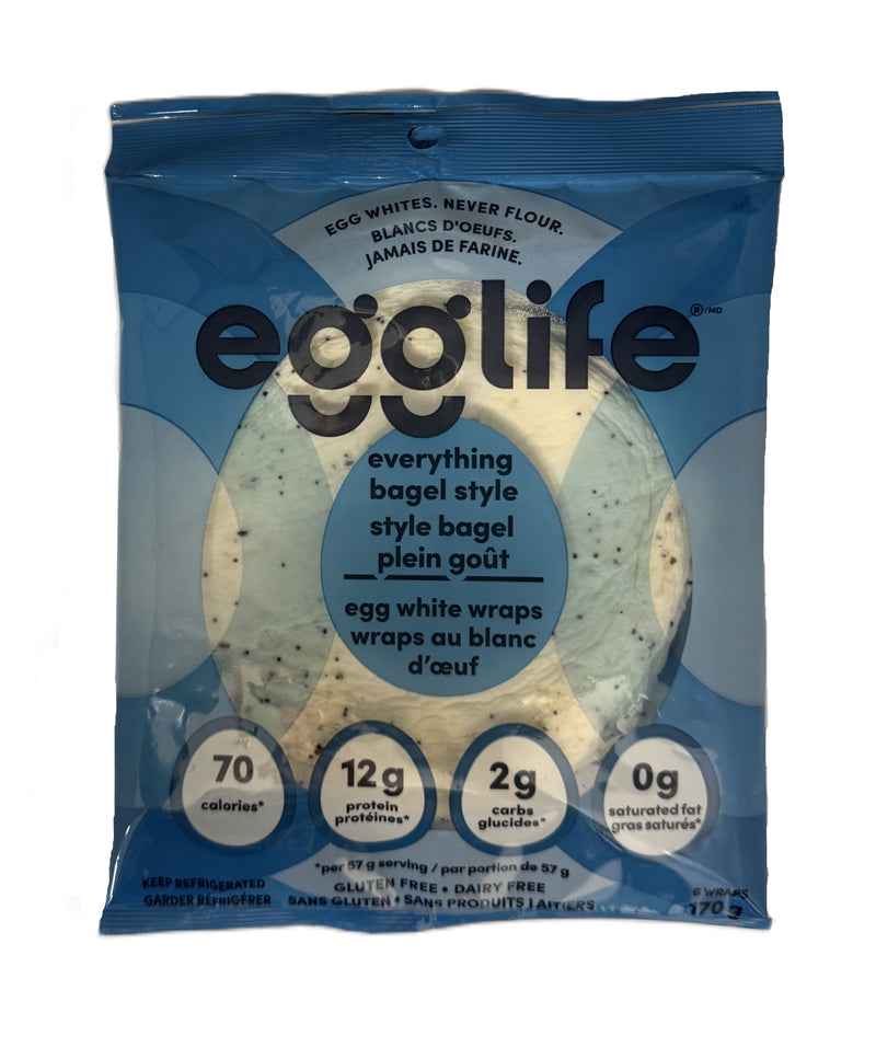 Gluten-Free Dairy-Free Everything Bagel Style Egg White Tortilla Wrap