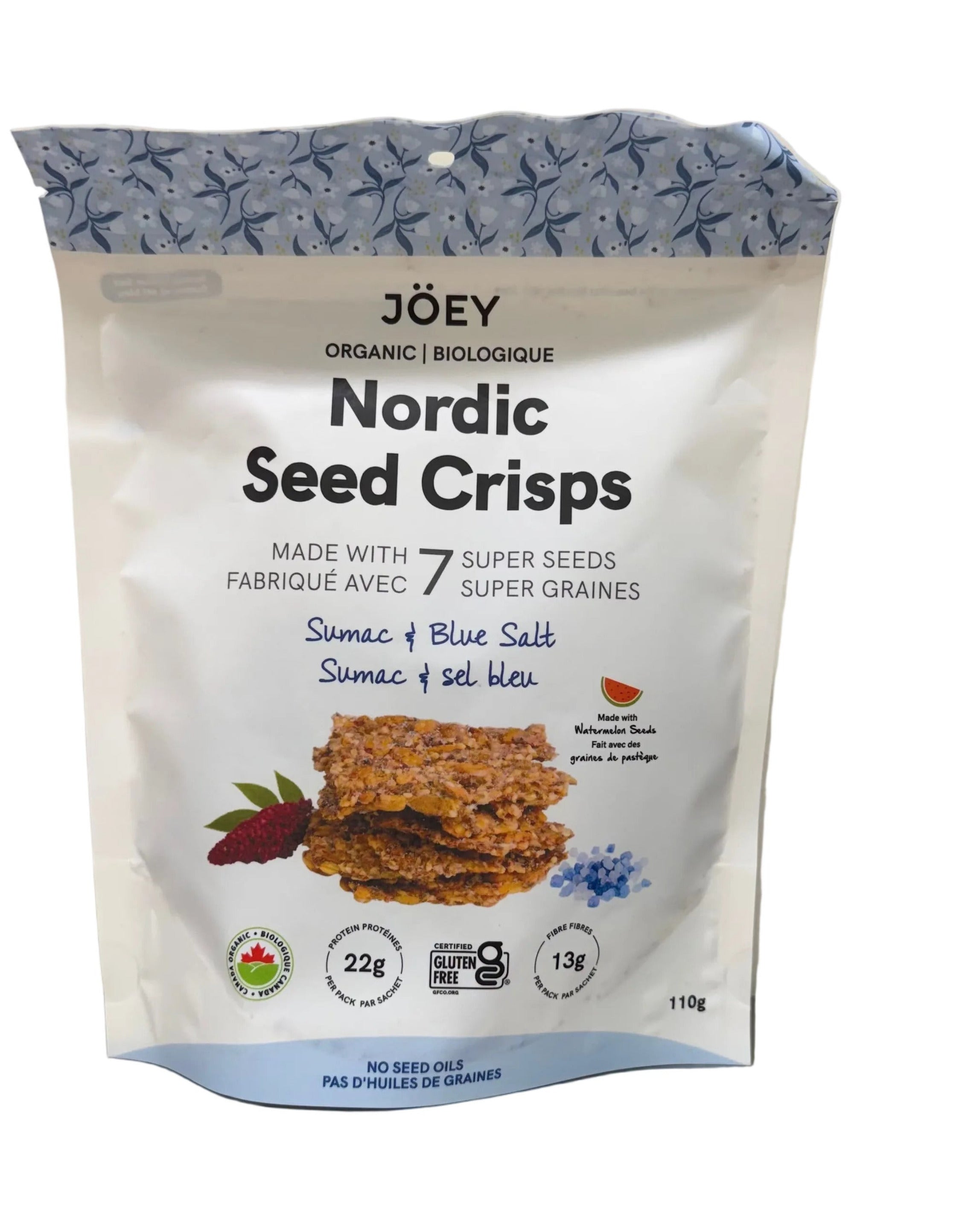 Organic Sumac & Blue Salt Nordic Seed Crisps