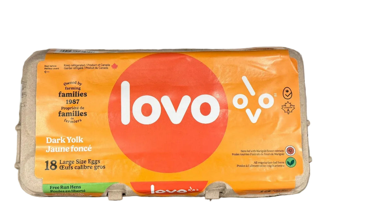 Free Run Large White Eggs with Dark Yolks