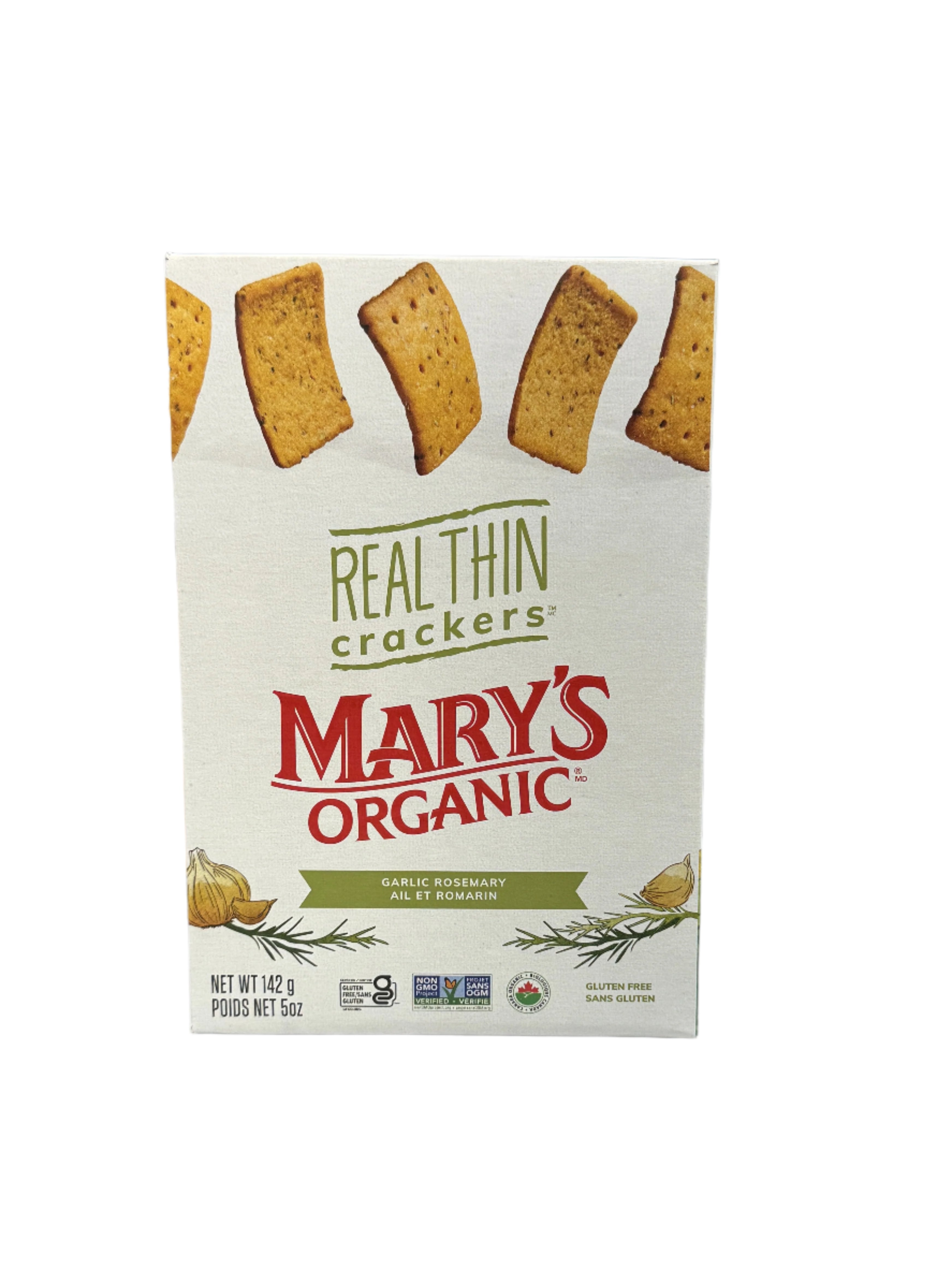 Organic Real Thin Garlic Rosemary Crackers