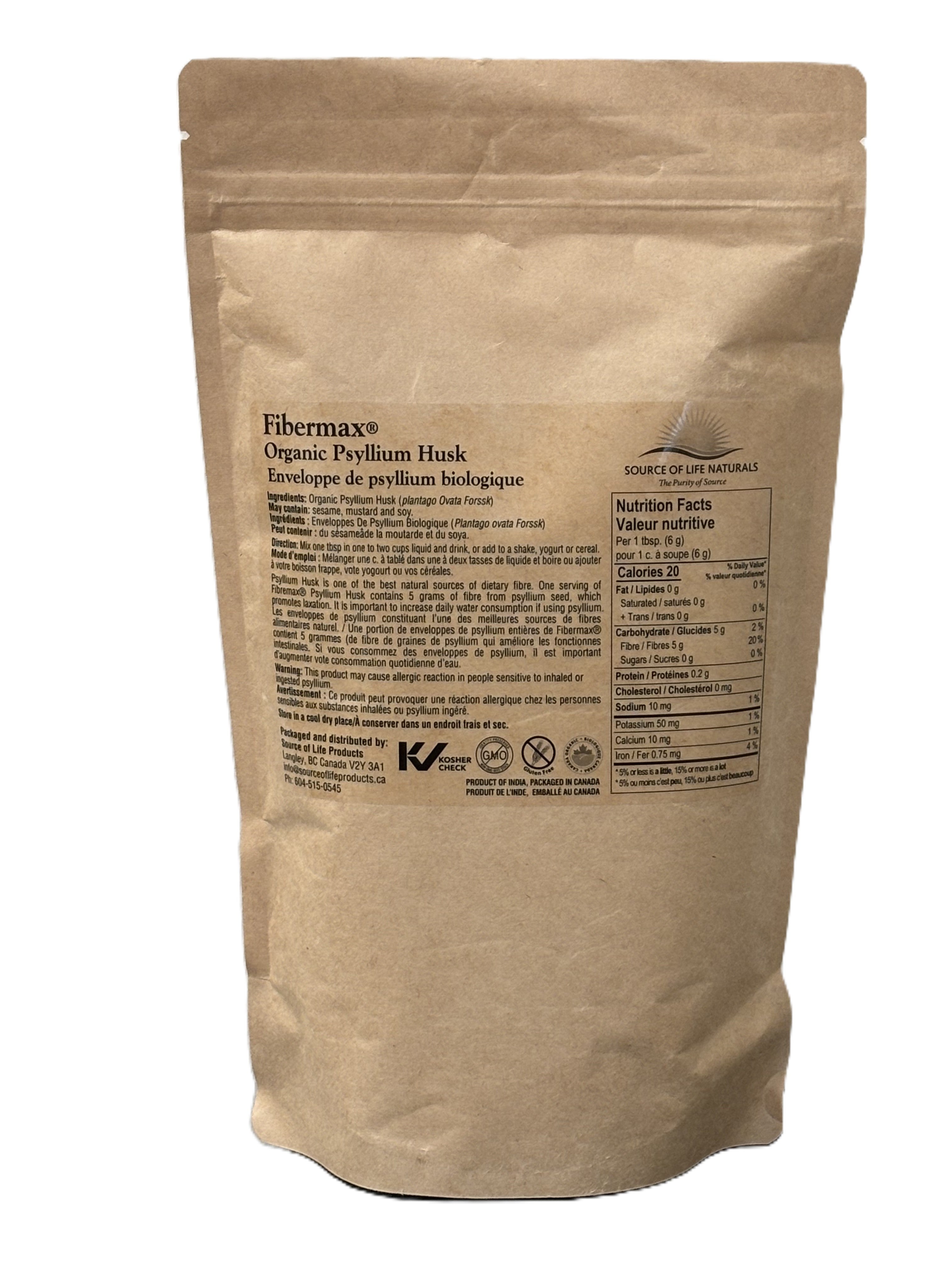 Source Of Life Organic Psyllium Husk