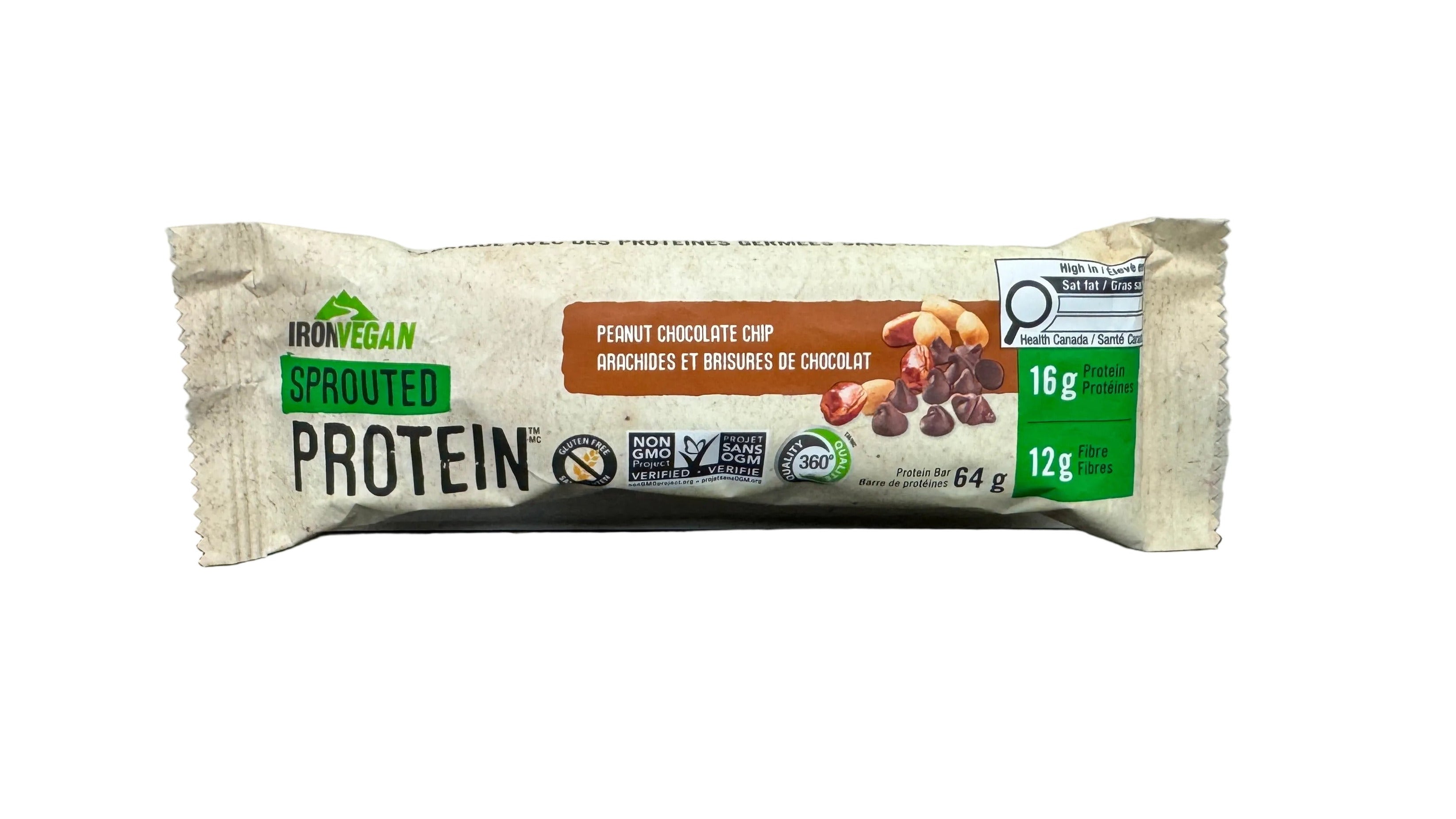 Iron Vegan Peanut Chocolate Chip Bar